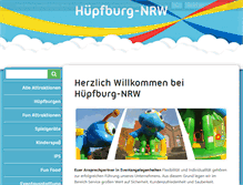 Tablet Screenshot of huepfburg-nrw.de